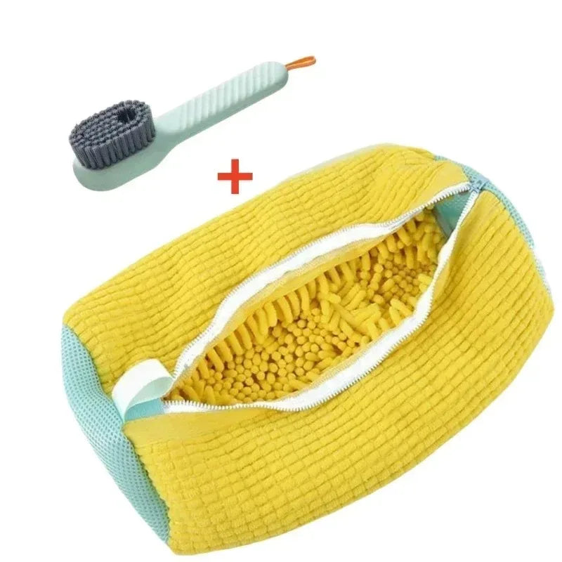 Durable Shoe Washing Machine Bag or brush for All Shoe Types,Ideal for Sneakers and Casual Shoes,Laundry Wash Bag