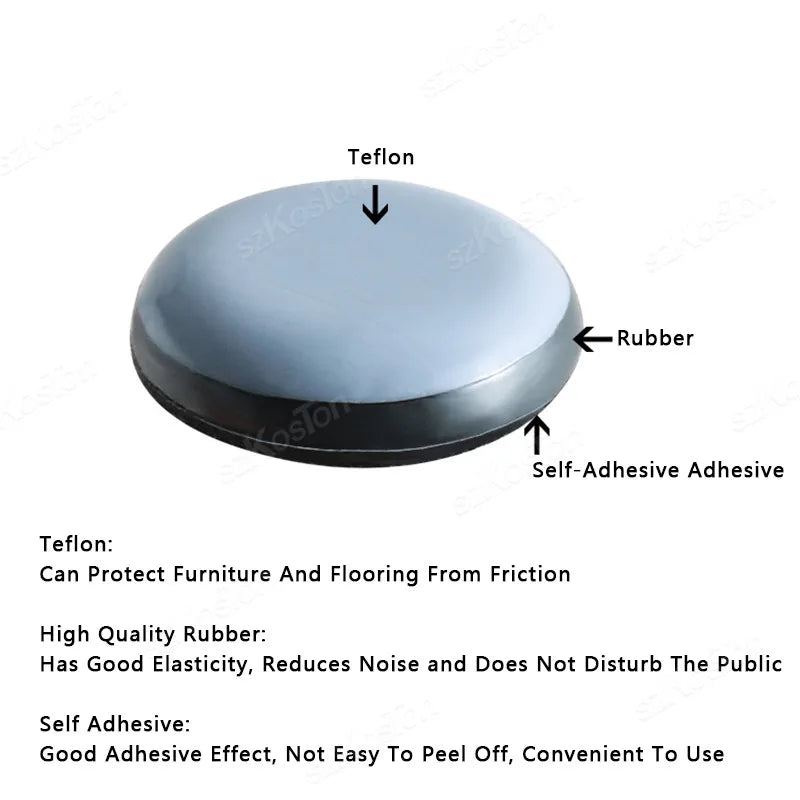 20PCS Furniture Slider Pads Table Chair Leg Sliding Block Anti Scratch Easy Move Heavy Furniture Leg Mat Thickened Moving Pads