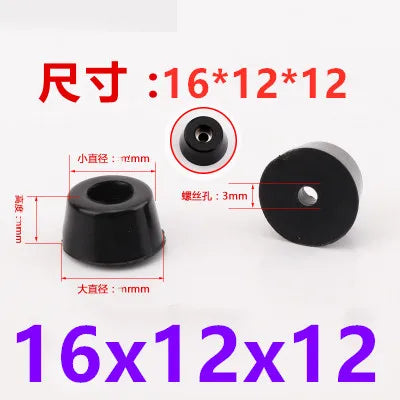 8pcs Foot Pad Full Rubber Tips Table Box Speaker Furniture Leg Shock Stand Absorber Non-slip With Gasket