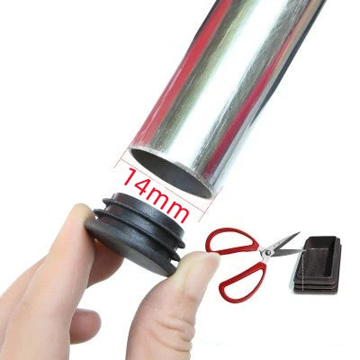 4pcs Round Steel Pipe Plastic Hole Plug Insert End Cap Furniture Chair Leg Cover Metal Tubing Alloy Ladder Glide Protection