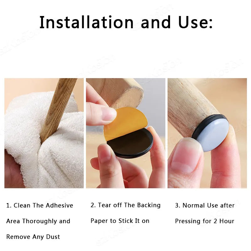20PCS Furniture Slider Pads Table Chair Leg Sliding Block Anti Scratch Easy Move Heavy Furniture Leg Mat Thickened Moving Pads